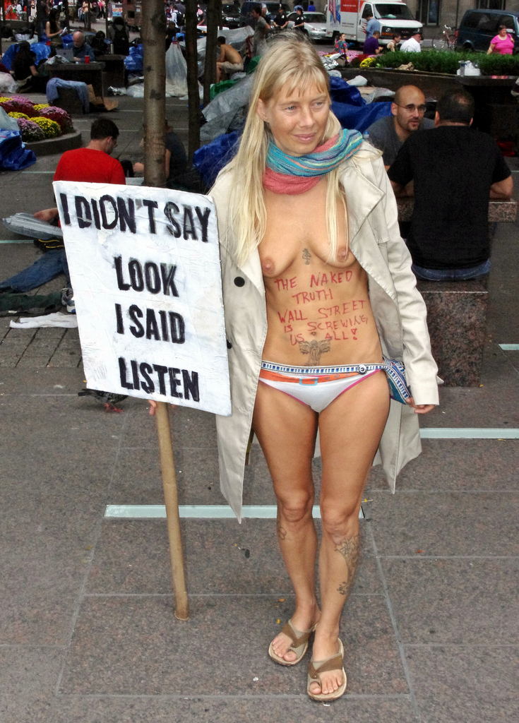 Occupy Wall Street Topless Protest 6179593862 7da6d12141 b Occupy Wall Street Topless Protest